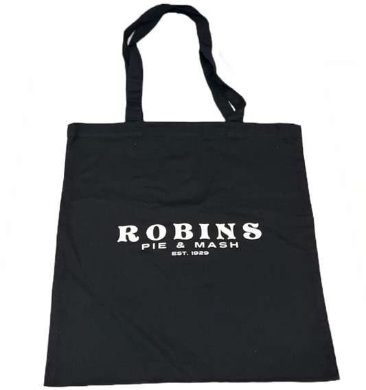 Robins Pie & Mash Tote Bag Black