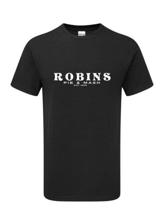 Robins Pie & Mash Black T-Shirt