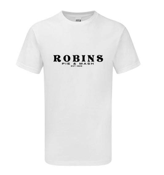 Robins Pie & Mash White T-Shirt