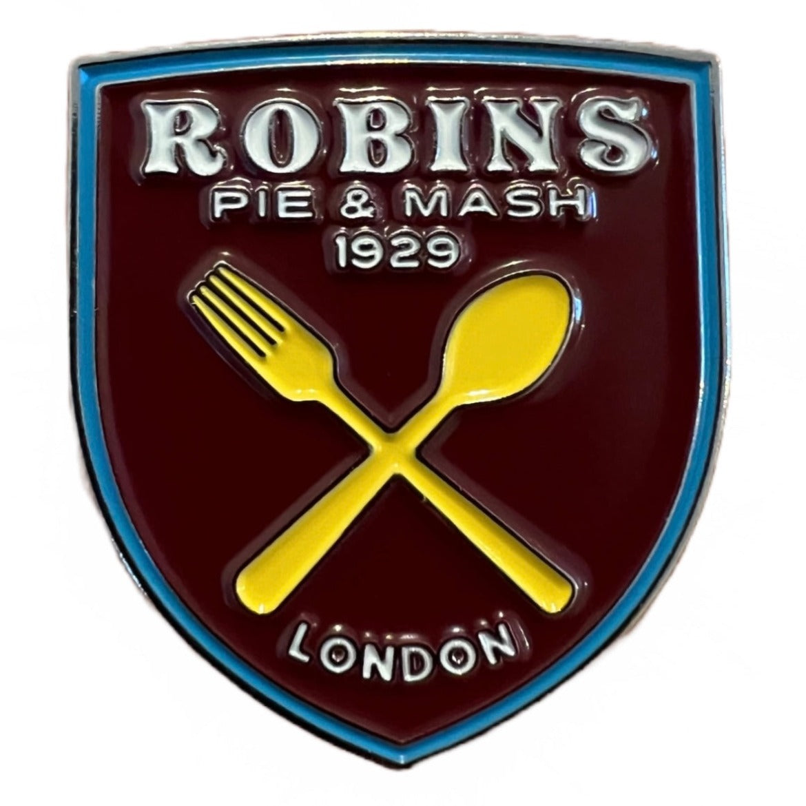 Robins Pie & Mash Pin Badge